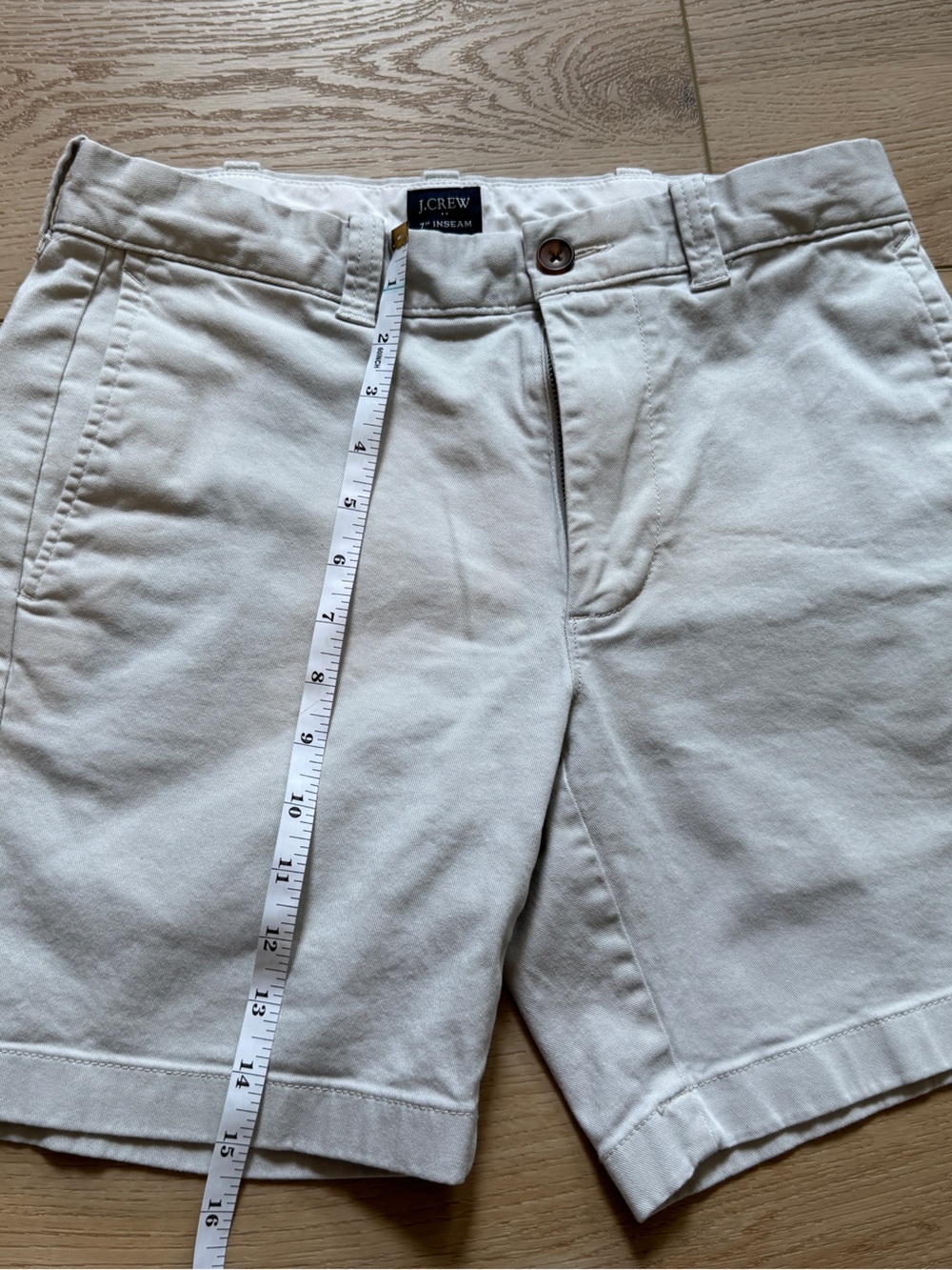 🔥4 for $20🔥 J Crew Men’s Cream/Tan Chino Shorts 29” 7” Inseam - Picture 5 of 5
